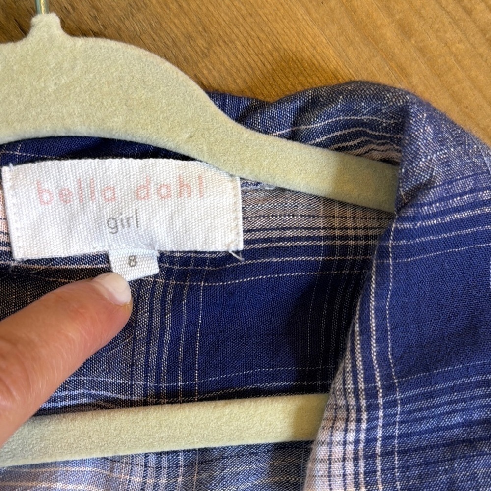 Bella Dahl Sleeveless Blue and White Tunic Dress - Picture 5 of 6